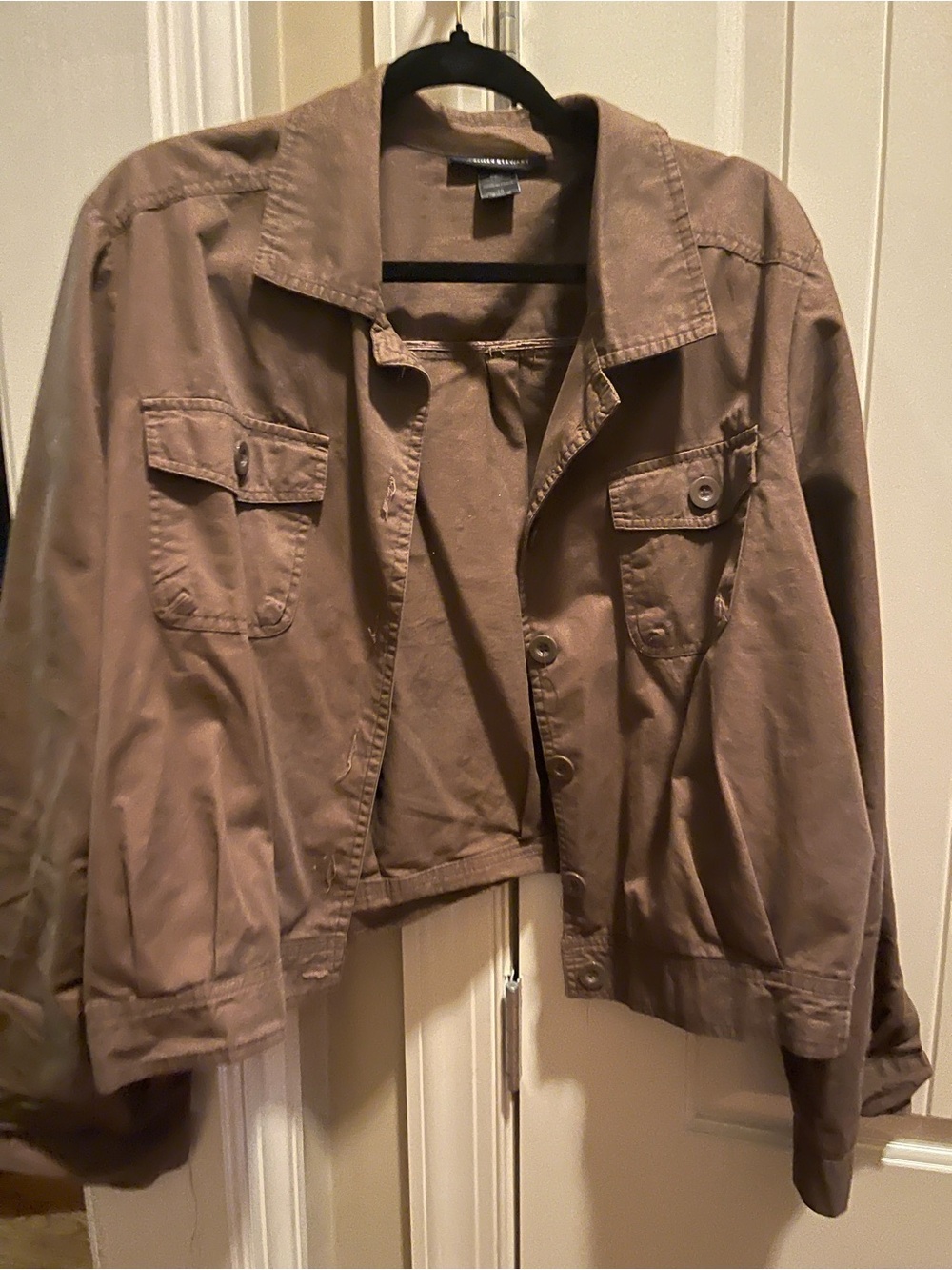 Ashley Stewart Utility Jacket in Brown